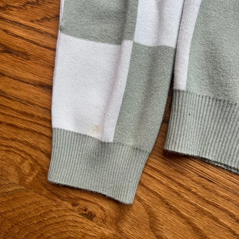Garage Checkered Cardigan – Desert Sage, Size Medium - Picture 4 of 7
